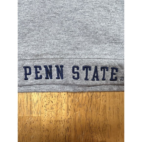 VTG Penn State Sweatshirt Mens M Gray Embroidered Center Swoosh Hoodie Pullover - Picture 5 of 6